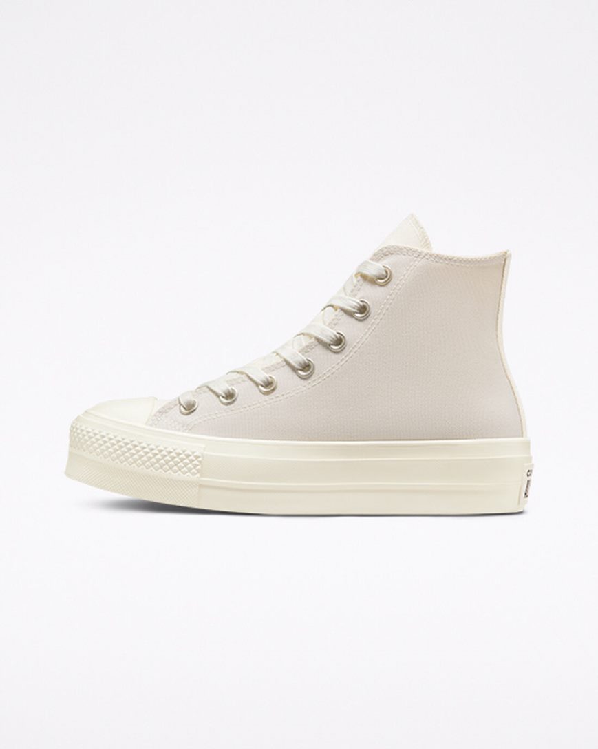 Women's Converse Chuck Taylor All Star Lift Tri-Panel High Top Platform Shoes Apricot / Grey | AU 06458R